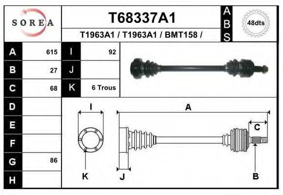 Приводной вал T68337A1 EAI