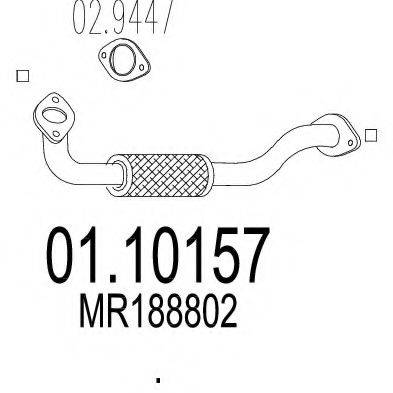 Труба выхлопного газа 01.10157 MTS