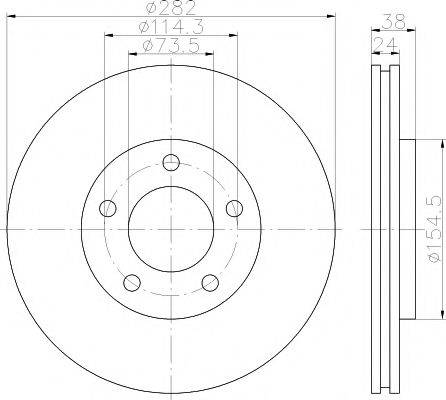 Тормозной диск MDC1270 MINTEX