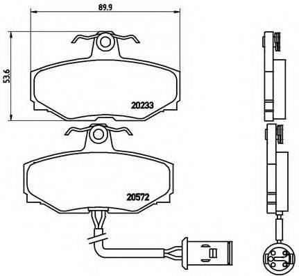 Комплект тормозных колодок, дисковый тормоз P 36 006 BREMBO