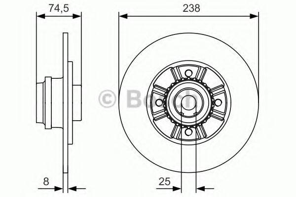 Тормозной диск 0 986 479 760 BOSCH