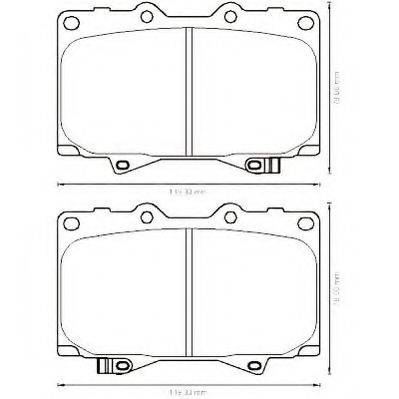 Комплект тормозных колодок 0 986 AB2 125 BOSCH