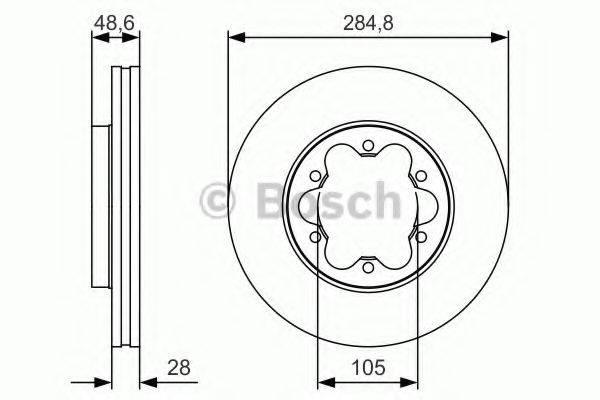 Тормозной диск передний 0 986 479 R60 BOSCH