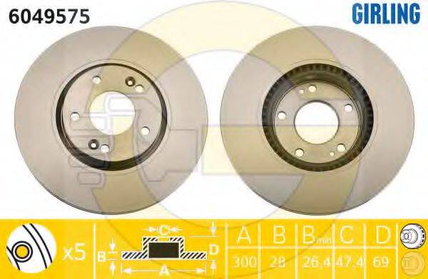 Тормозной диск 6049575 GIRLING