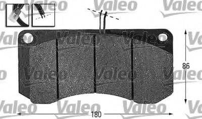 Комплект тормозных колодок, дисковый тормоз 541647 VALEO