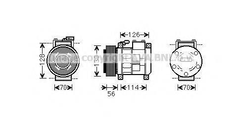 Компрессор, кондиционер CRAK062 AVA QUALITY COOLING