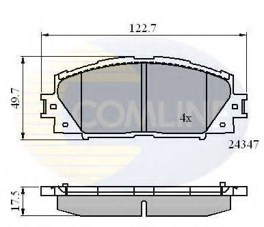 Комплект тормозных колодок, дисковый тормоз CBP01612 COMLINE