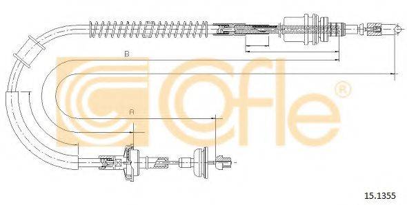 Трос, управление сцеплением 15.1355 COFLE