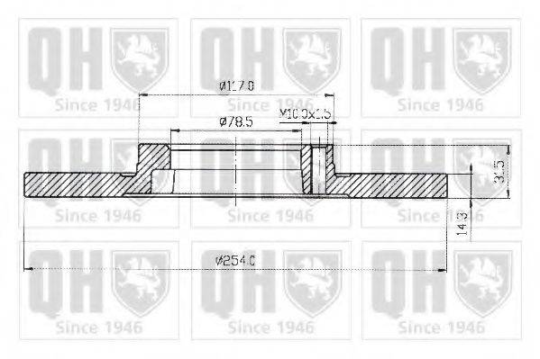 Тормозной диск BDC3519 QUINTON HAZELL