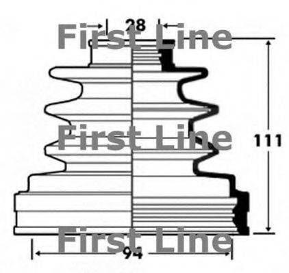 Пыльник, приводной вал FCB2877 FIRST LINE