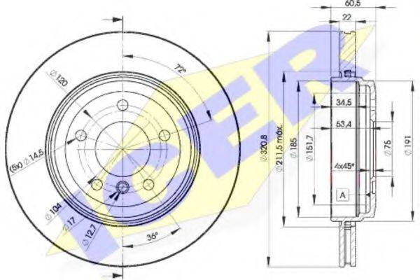 Тормозной диск 78BD6073-2 ICER