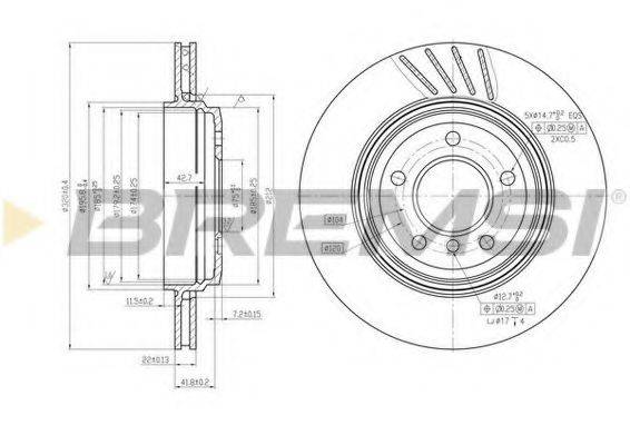 Тормозной диск DBB280V BREMSI