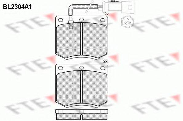 Комплект тормозных колодок, дисковый тормоз BL2304A1 FTE