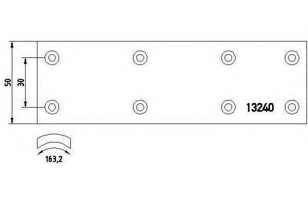 Колодка тормозной накладки 13240 TEXTAR