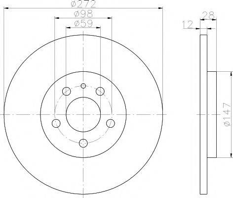 Тормозной диск 8DD 355 109-141 HELLA PAGID