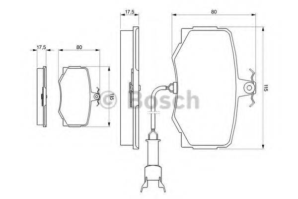 Комплект тормозных колодок, дисковый тормоз 0 986 424 018 BOSCH