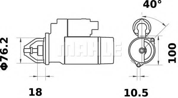 Стартер MS 132 MAHLE ORIGINAL