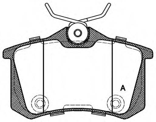 Комплект тормозных колодок, дисковый тормоз BPA0263.74 OPEN PARTS