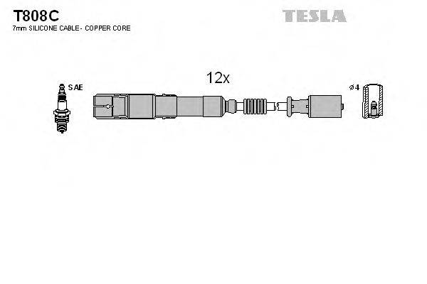 Комплект проводов зажигания T808C TESLA