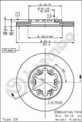 Тормозной диск 0 986 AB9 579 BOSCH