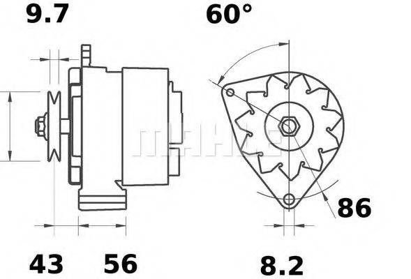 Генератор MG 527 MAHLE ORIGINAL