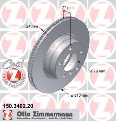 Тормозной диск 150.3402.20 ZIMMERMANN