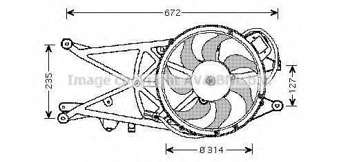 Вентилятор, охлаждение двигателя OL7530 AVA QUALITY COOLING