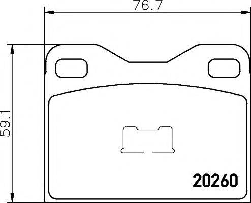 Комплект тормозных колодок, дисковый тормоз 2026001 TEXTAR