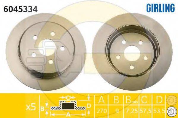 Тормозной диск 6045334 GIRLING