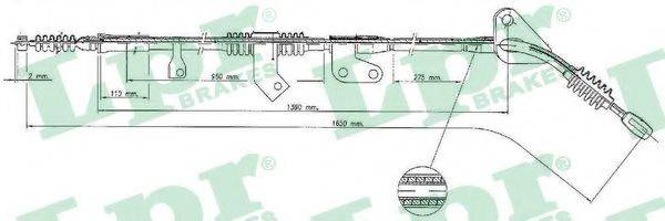Трос, стояночная тормозная система C0393B LPR