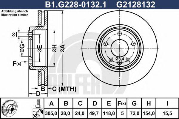 Тормозной диск B1.G228-0132.1 GALFER