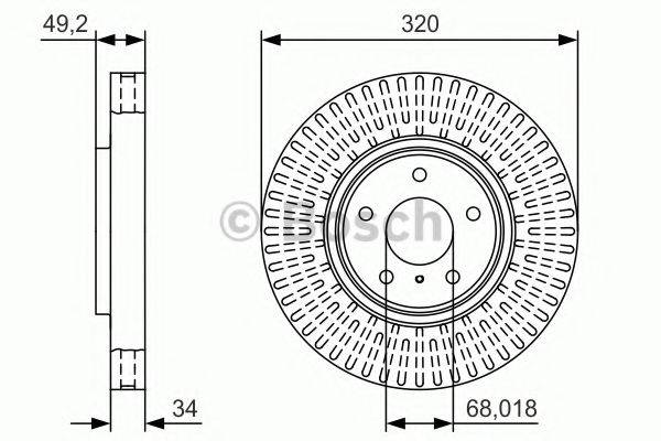 Тормозной диск 0 986 479 T32 BOSCH