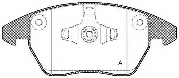 Комплект тормозных колодок, дисковый тормоз BPA1030.10 OPEN PARTS