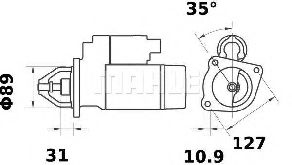 Стартер MS 423 MAHLE ORIGINAL