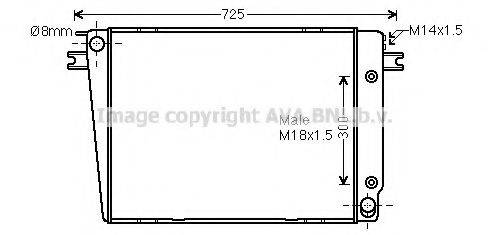 Радиатор, охлаждение двигателя BW2251 AVA QUALITY COOLING