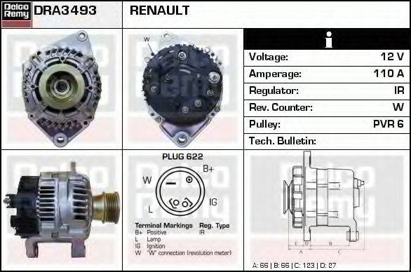 Генератор DRA3493 REMY