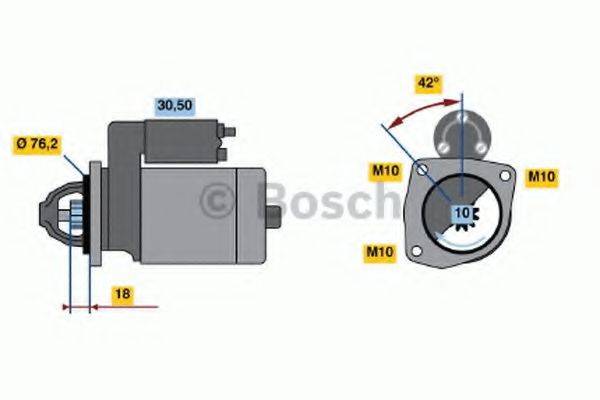 Стартер 0 986 016 350 BOSCH