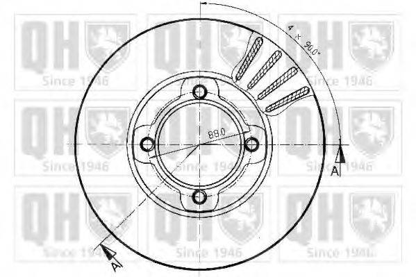 Тормозной диск BDC4582 QUINTON HAZELL