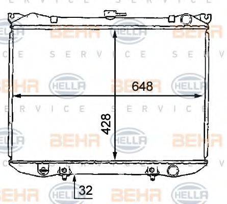 Радиатор, охлаждение двигателя 8MK 376 707-751 HELLA