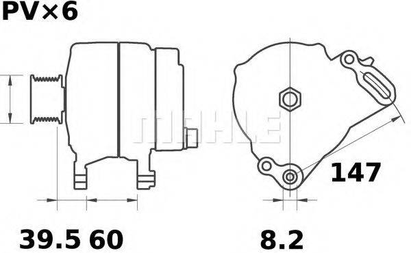 Генератор MG 252 MAHLE ORIGINAL