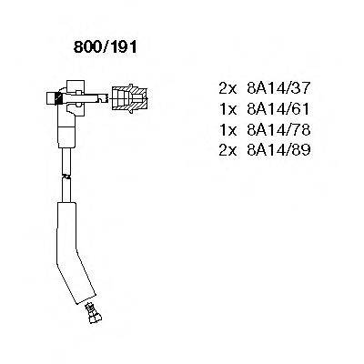 Комплект проводов зажигания 800/191 BREMI