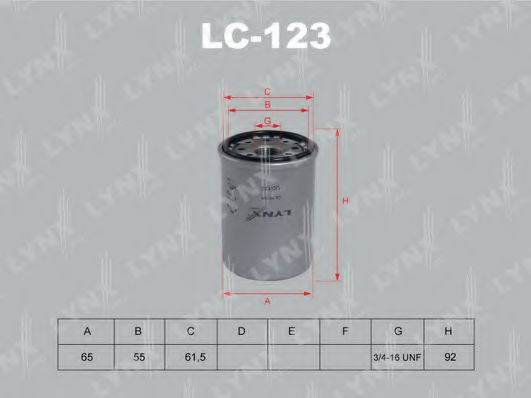 Фильтр масляный LC-123 LYNXauto
