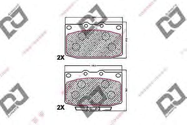 Комплект тормозных колодок BP1663 DJ PARTS