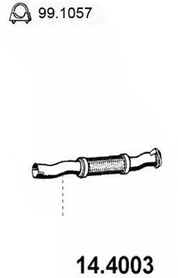 Труба выхлопного газа 14.4003 ASSO