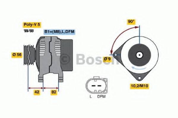 0 986 044 340 BOSCH Генератор 0 986 044 340 BOSCH