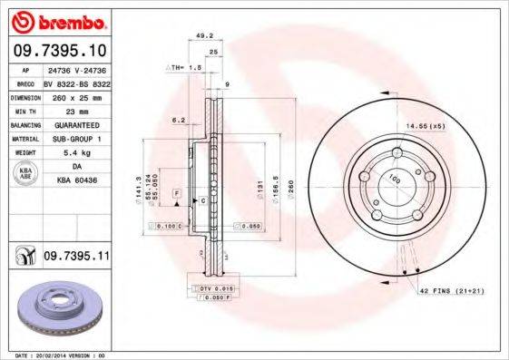 Рисунок 09.7395.10 BREMBO