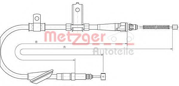 10.5157 METZGER Трос, стояночная тормозная система 10.5157 METZGER