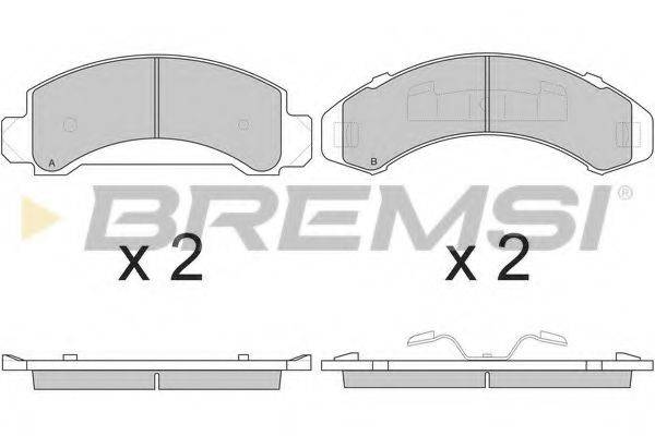 Комплект тормозных колодок, дисковый тормоз BP2840 BREMSI