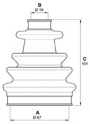 Комплект пылника, приводной вал SJK7129.00 OPEN PARTS