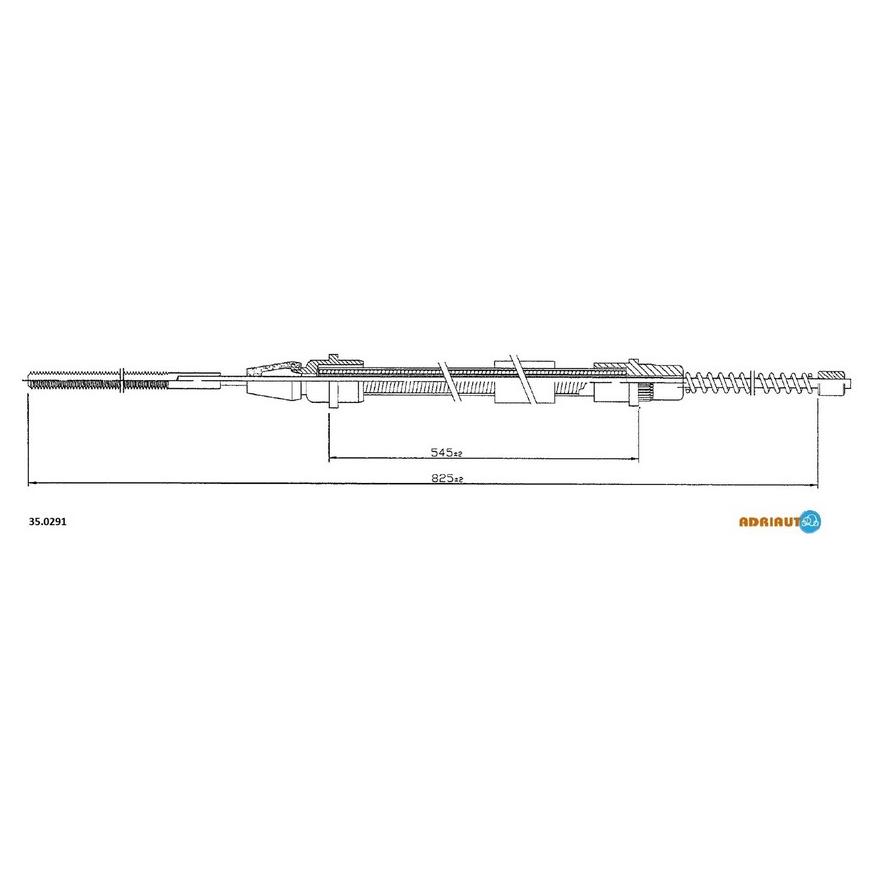 Трос стояночного тормоза 35.0291 ADRIAUTO